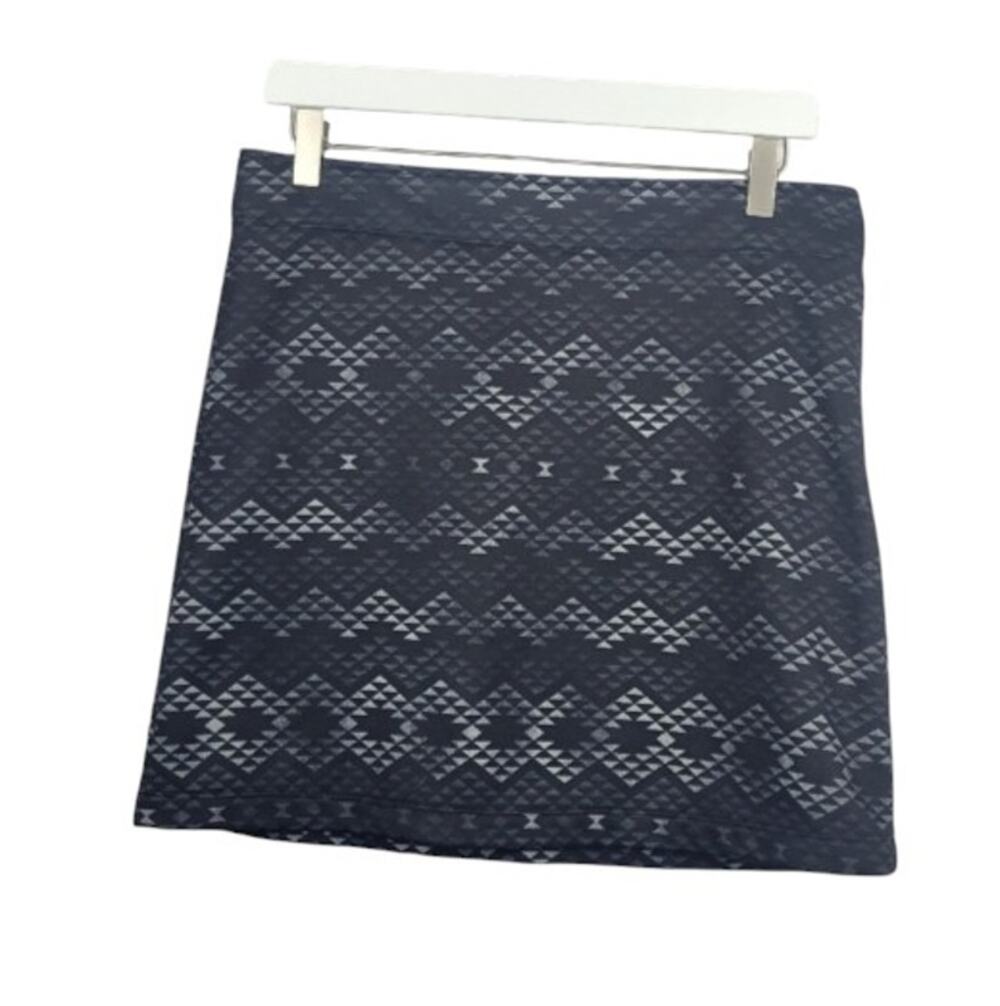 Athleta Fleece Lined Thermal Tech Skirt Stretch Geometric Black Medium